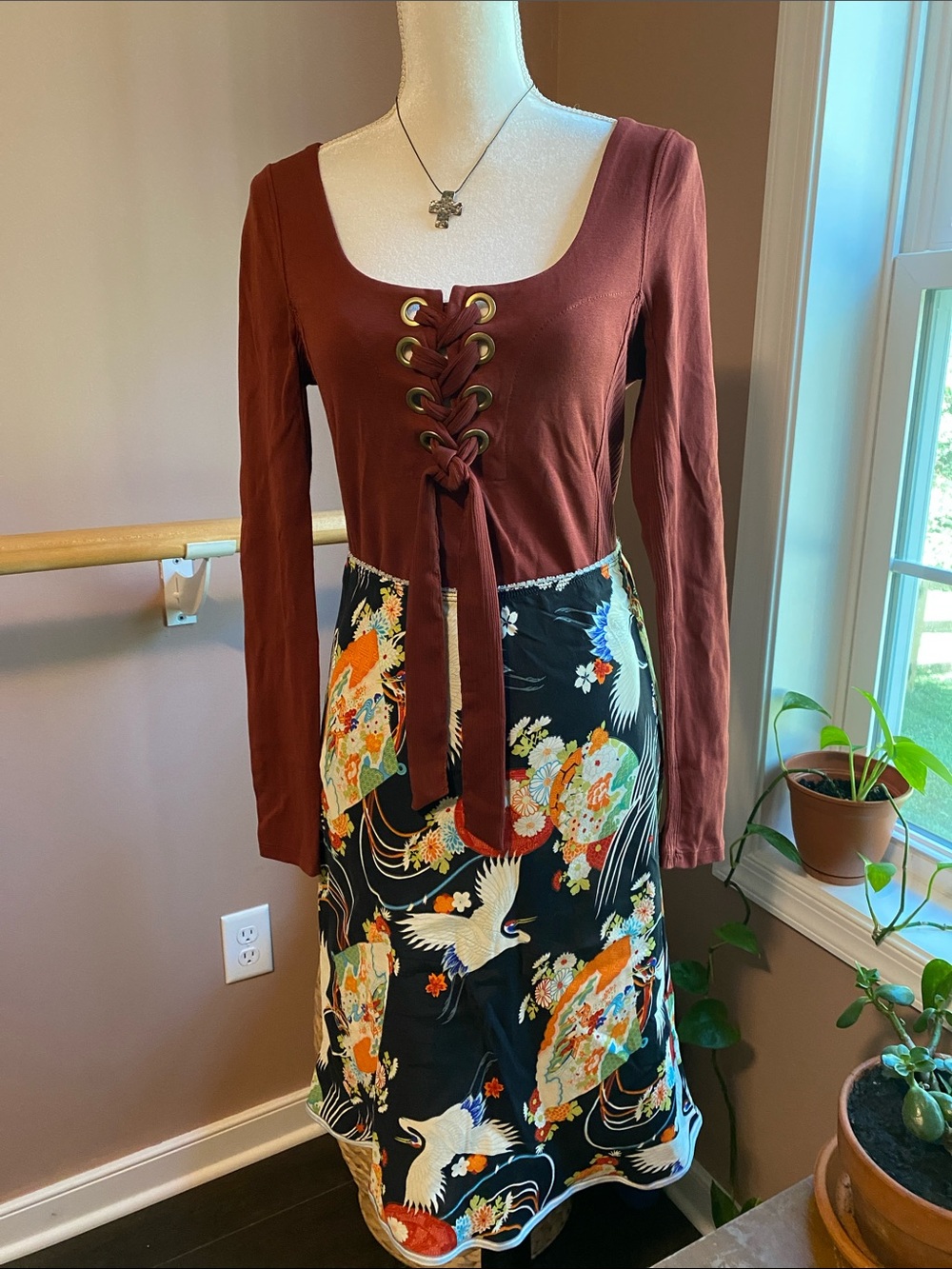 Asian design bias 90s skirt M